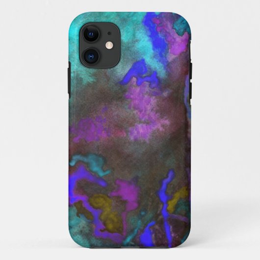 Blauwgroen Fusion Hoesje-Mate Apple iPhone Case (Achterkant)