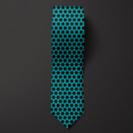 Blauwgroen Futbol Voetbal Pattern Stropdas