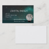 Blauwgroen galaxy Healing Crystal Ball Visitekaartje (Voorkant / Achterkant)