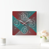 Blauwgroen gebergte vierkante klok (Huis)