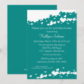 Blauwgroen gebied van de Uitnodiging van de Bridal (Voorkant / Achterkant)