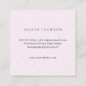 Blauwgroen gebladerte waterverf modern persoonlijk vierkante visitekaartje (Achterkant)