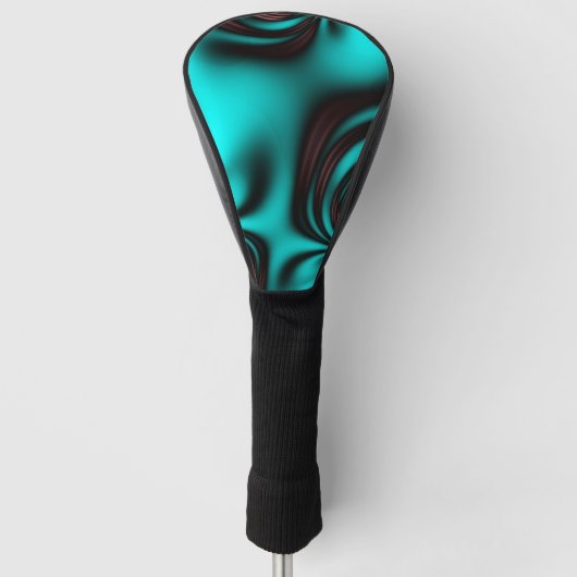 Blauwgroen geborsteld golfheadcover (Voorkant)