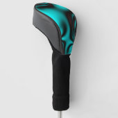 Blauwgroen geborsteld golfheadcover (Schuin)