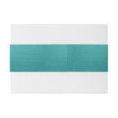 Blauwgroen geborsteld uitnodigingen wikkel (Achterkant Voorbeeld)