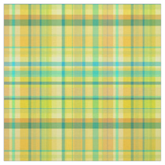 Blauwgroen Geel Aqua Preppy Madras Stijl Plaid SZ6 Stof