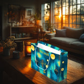 Blauwgroen & Geel Breeze Geometrische Grote Gesche Groot Cadeauzakje