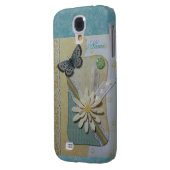 Blauwgroen/geel Case-Mate Samsung Galaxy Hoesje (Achterkant Links)