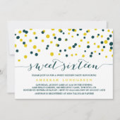 Blauwgroen & Geel Confetti Stippen Modern Sweet Si Kaart (Voorkant)