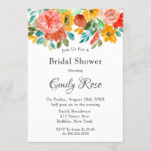 Blauwgroen Geel Oranje Peony Bridal Shower