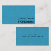 Blauwgroen gegraveerd visitekaartje (Voorkant / Achterkant)