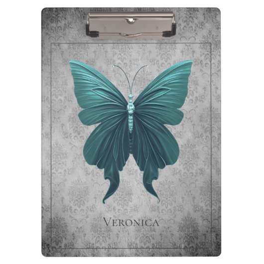 Blauwgroen gejuwelde libel klembord (Voorkant)