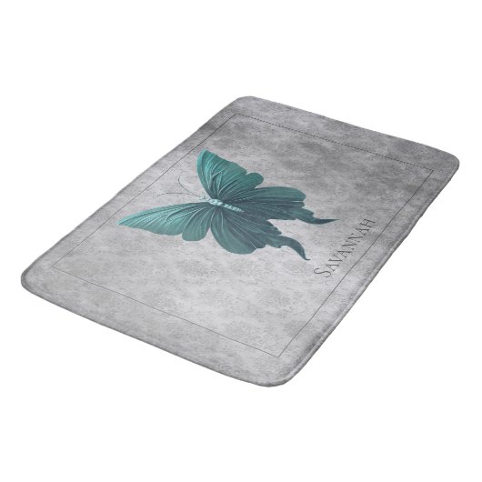 Blauwgroen gejuwelde vlinder badmat (Gekanteld)