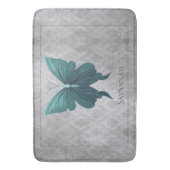 Blauwgroen gejuwelde vlinder badmat (Voorkant Verticaal)