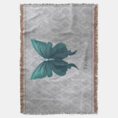 Blauwgroen gejuwelde vlinder deken (Voorkant Verticaal)