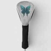 Blauwgroen gejuwelde vlinder golfheadcover (Voorkant)