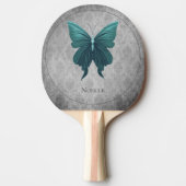 Blauwgroen gejuwelde vlinder tafeltennisbatje (Voorkant)