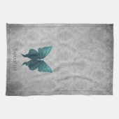 Blauwgroen gejuwelde vlinder theedoek (Horizontaal)