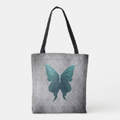 Blauwgroen gejuwelde vlinder tote bag (Achterkant)