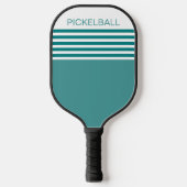 Blauwgroen gekleurde geometrische pickleball paddle (Voorkant)
