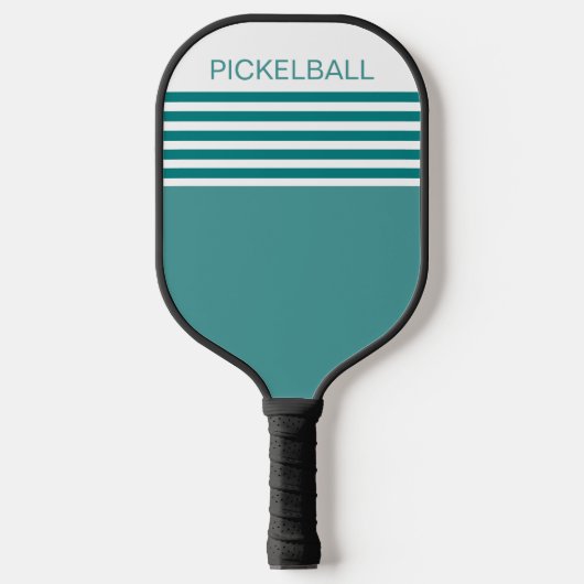 Blauwgroen gekleurde geometrische pickleball paddle (Voorkant)