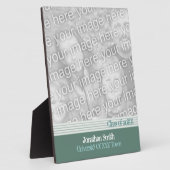 Blauwgroen gelaagd Afstuderen Fotoplaat (Zijkant)