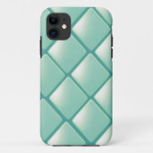 Blauwgroen gelaagd diamantpatroon Case-Mate iPhone case (Achterkant)