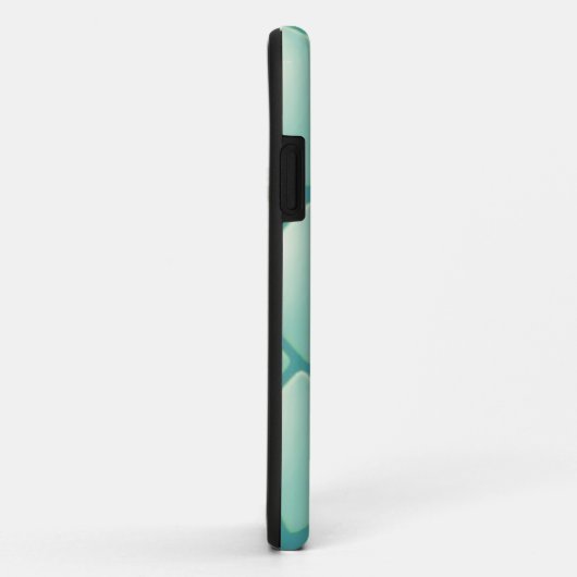 Blauwgroen gelaagd diamantpatroon Case-Mate iPhone case (Achterkant/rechts)