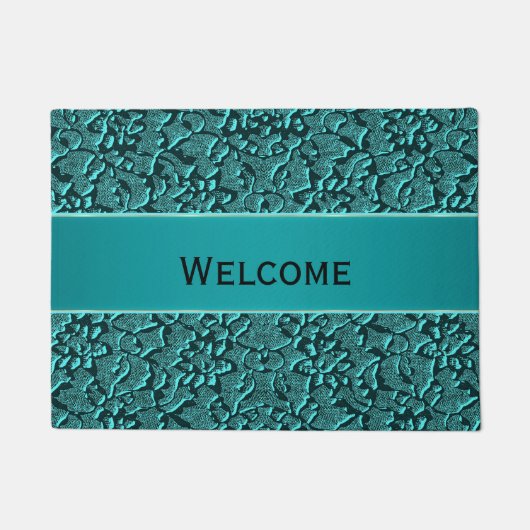 Blauwgroen gelaatsporten Welkom, Mat (Voorkant)