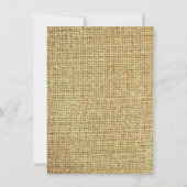 Blauwgroen gele Daisy Rustic Wedding Invitations Kaart (Achterkant)