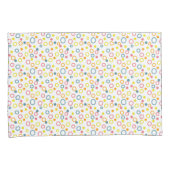 Blauwgroen gele roze Oranje cirkels Stippen Kussensloop (Voorkant-Rechts)