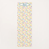 Blauwgroen gele roze Oranje cirkels Stippen Yogamat (Voorkant)