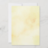 Blauwgroen gele zonnebloem bloemenbruiloft kaart (Achterkant)