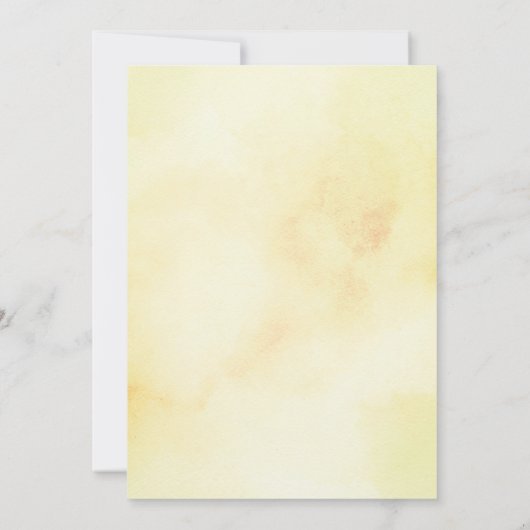 Blauwgroen gele zonnebloem bloemenbruiloft kaart (Achterkant)