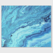 Blauwgroen Geode Cadeaupapier (Vlak)