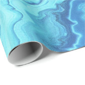 Blauwgroen Geode Cadeaupapier (Rol Hoek)