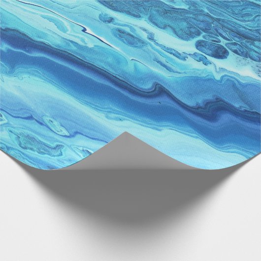 Blauwgroen Geode Cadeaupapier (Hoek)