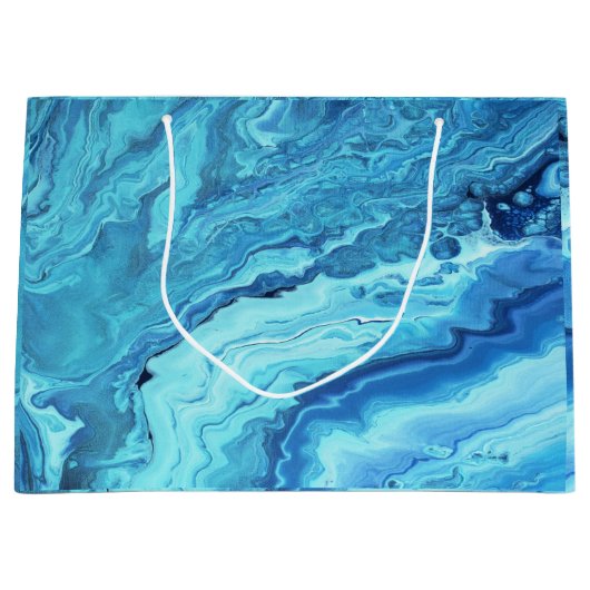 Blauwgroen Geode Groot Cadeauzakje (Voorkant)