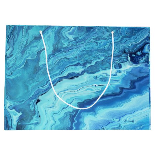 Blauwgroen Geode Groot Cadeauzakje (Achterkant)