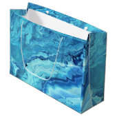 Blauwgroen Geode Groot Cadeauzakje (Voorkant Gekanteld)