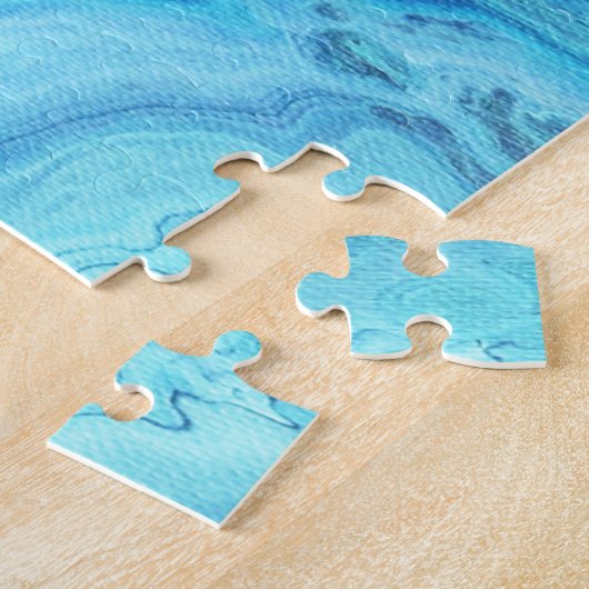 Blauwgroen Geode Legpuzzel (Zijkant)