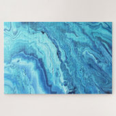 Blauwgroen Geode Legpuzzel (Horizontaal)