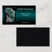 Blauwgroen geode mineralen Agates Crystals Visitekaartje (Voorkant / Achterkant)