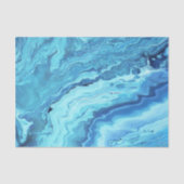 Blauwgroen Geode Tissuepapier (Voorkant)