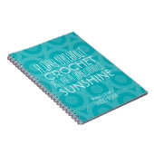 Blauwgroen Geometrisch Patroon Aangepast snijdenbl Notitieboek (Rechterzijde)