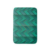 Blauwgroen geometrische baden Mat (Voorkant Verticaal)