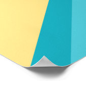 Blauwgroen geometrische daglicht moderne colorblok poster (Hoek)