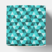 Blauwgroen geometrische driehoeken voor de versnel bedankdoosjes (Bovenkant)