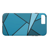 Blauwgroen geometrische vormen iPhone 8/7 plus sto Case-Mate iPhone Case (Achterkant (Horizontaal))