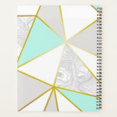 Blauwgroen geometrische vormen planner (Achterkant)